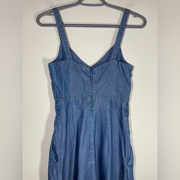 Everlane Denim Sleeveless Jumpsuit size 0 - Picture 5 of 8